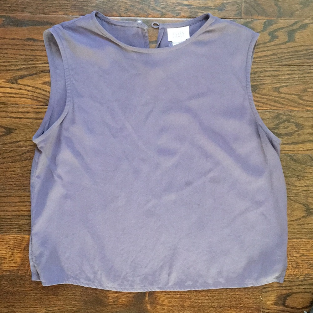 Purple Cropped Sleeveless Top